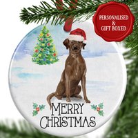 Labradorit Weihnachtsschmuck - Personalisierter Baumschmuck Labradorschmuck Für Hundeliebhaber von WagATudeTags