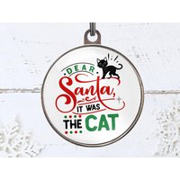 Lieber Santa, Es War Die Katzen-Weihnachtshundemarke | Lustige Personalisierte Hundemarke von WagATudeTags