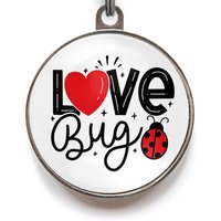 Love Bug Pet Tag - Marienkäfer-Erkennungsmarke Zum Valentinstag | Niedliche Tiermarke Für Hunde Und Katzen von WagATudeTags