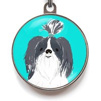 Shih Tzu Dog Tag, Personalisierte Hundemarke Für Tzu, Schwarz Und Weiß von WagATudeTags