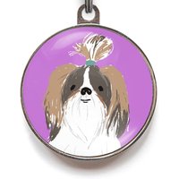 Shih Tzu Hundemarke, Personalisierte Hundemarke Für Tzu, Gold Und Weiß von WagATudeTags
