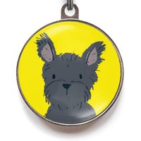 Terrier Dog Tag - Schwarzer Terrier, Personalisierte Hundemarke Für von WagATudeTags