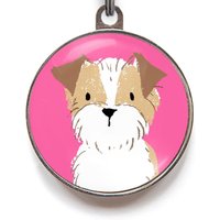 Terrier Hundemarke - Brauner Und Weißer Terrier, Personalisierte Kleine Für von WagATudeTags