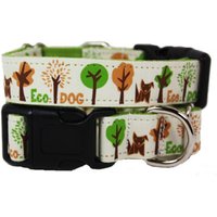 Eco Friendly Bamboo - Save The Earth "Eco Dog' Buckle Collar von WaggingGreenPetShop