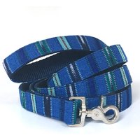 Blaue Ikat Hundeleine Handgewebter Boho Stoff von WagglesandCompany