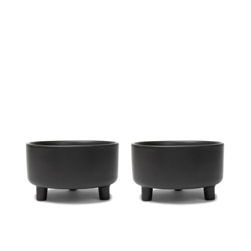 Waggo Uplift Keramik-Hundenapf für kleine, mittelgroße und große Rassen, schwerer und langlebiger Futternapf für Haustiere, spülmaschinenfest, modern, erhöhter Futterspender (2er-Set, schwarz, groß) Waggo Uplift Keramik-Hundenapf für kleine, mittelgroße und große Rassen, schwerer und langlebiger Futternapf für Haustiere, spülmaschinenfest, modern, erhöhter Futterspender (2er-Set, schwarz, groß) von Waggo