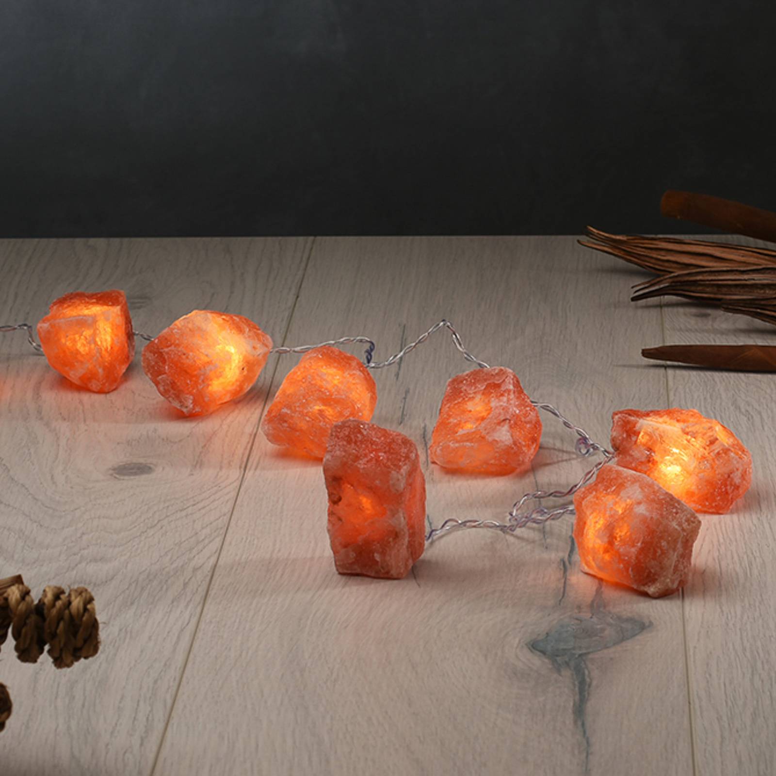 Lichterkette Leuchtkristalle Rock, Salzkristalle bernstein Lichterkette Leuchtkristalle Rock, Salzkristalle bernstein von Wagner Life