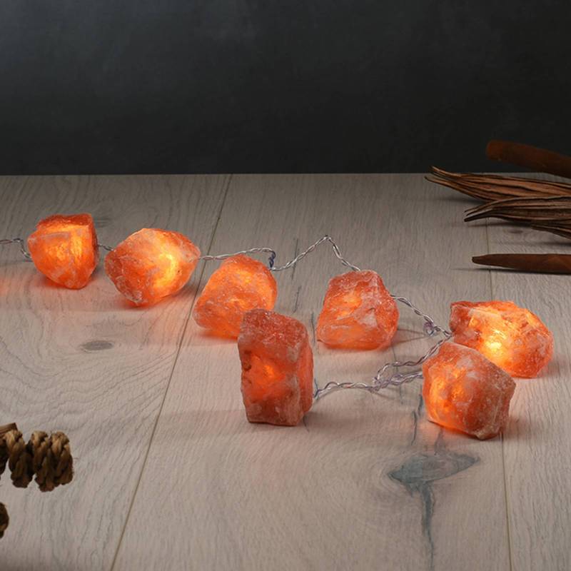 Lichterkette Leuchtkristalle Rock, Salzkristalle bernstein von Wagner Life