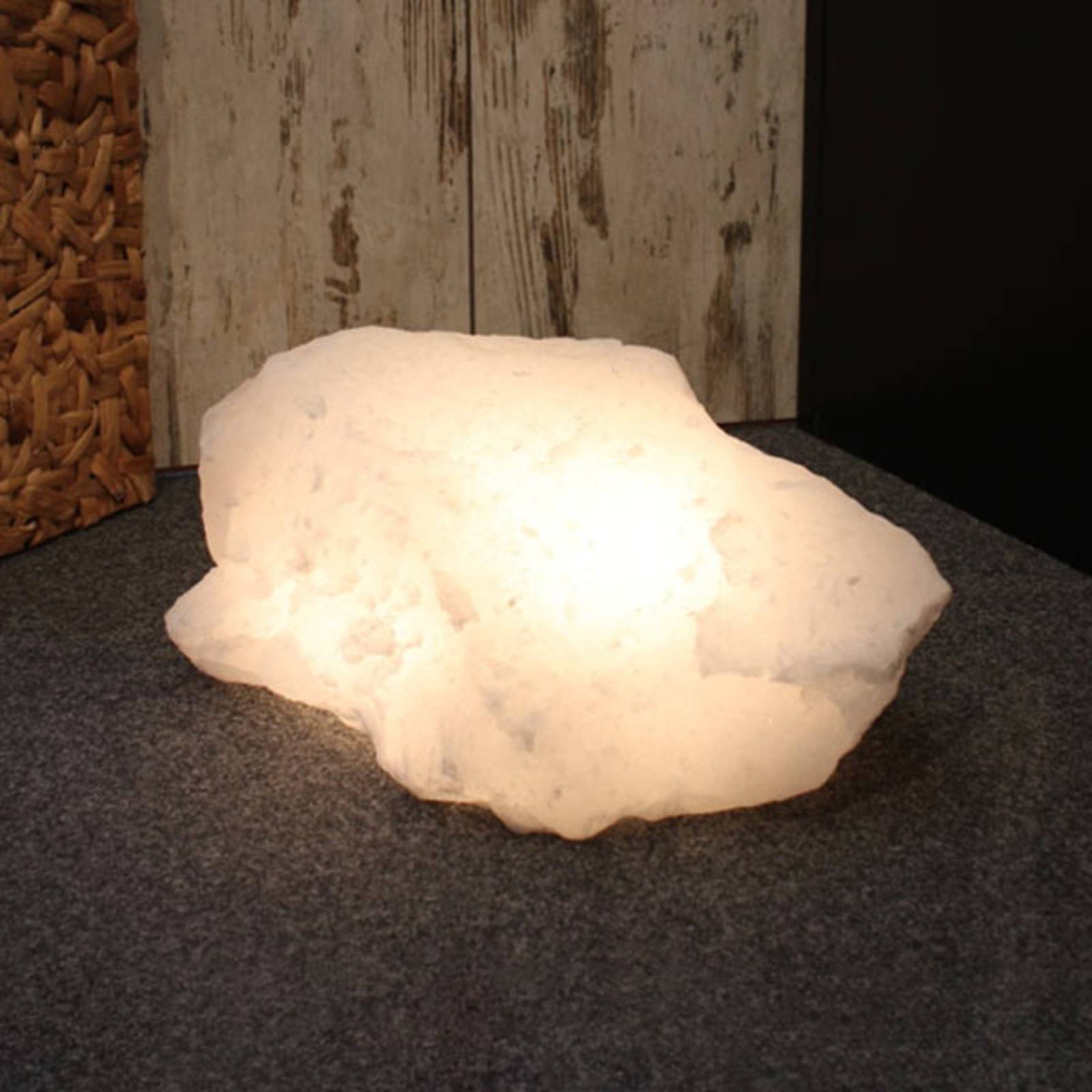 Salzkristall-Bodenleuchte Rock White Line von Wagner Life