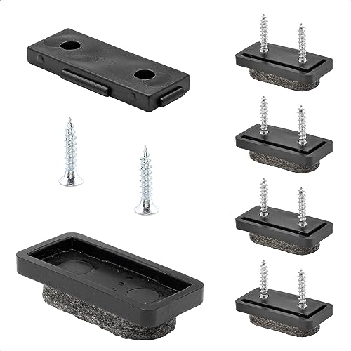 Wagner QuickClick® Filzgleiter Stuhlgleiter 16tlg Set zum Anschrauben - 4X Basis + 8X Schraube + 4X Gleitaufsatz austauschbar - Wollfilz Ultrasoft - Einsatz 32 x 15 mm - Made in DE - 15782800 von QuickClick