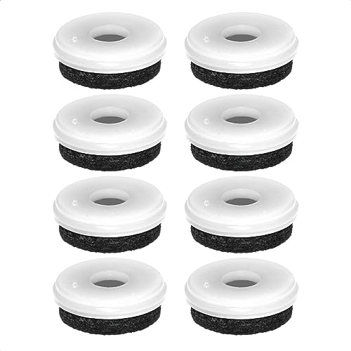 Wagner QuickClick® Filzgleiter Möbelgleiter Stuhlgleiter Ersatz - 8er-Set Ersatzgleiter austauschbar ersetzbar - Filz robust Natural - Durchmesser Ø 25 mm - für Basis Ø 25 mm - Made in DE - 15802800 von QuickClick
