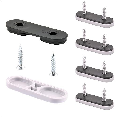 Wagner QuickClick® Tandem Kunststoffgleiter Stuhlgleiter 4er-Set zum Anschrauben - 4X Basis + 8X Schraube + 4X Gleitaufsatz austauschbar - Kunststoff Hyper - 39 x 12 mm - Made in DE - 15781800 von QuickClick