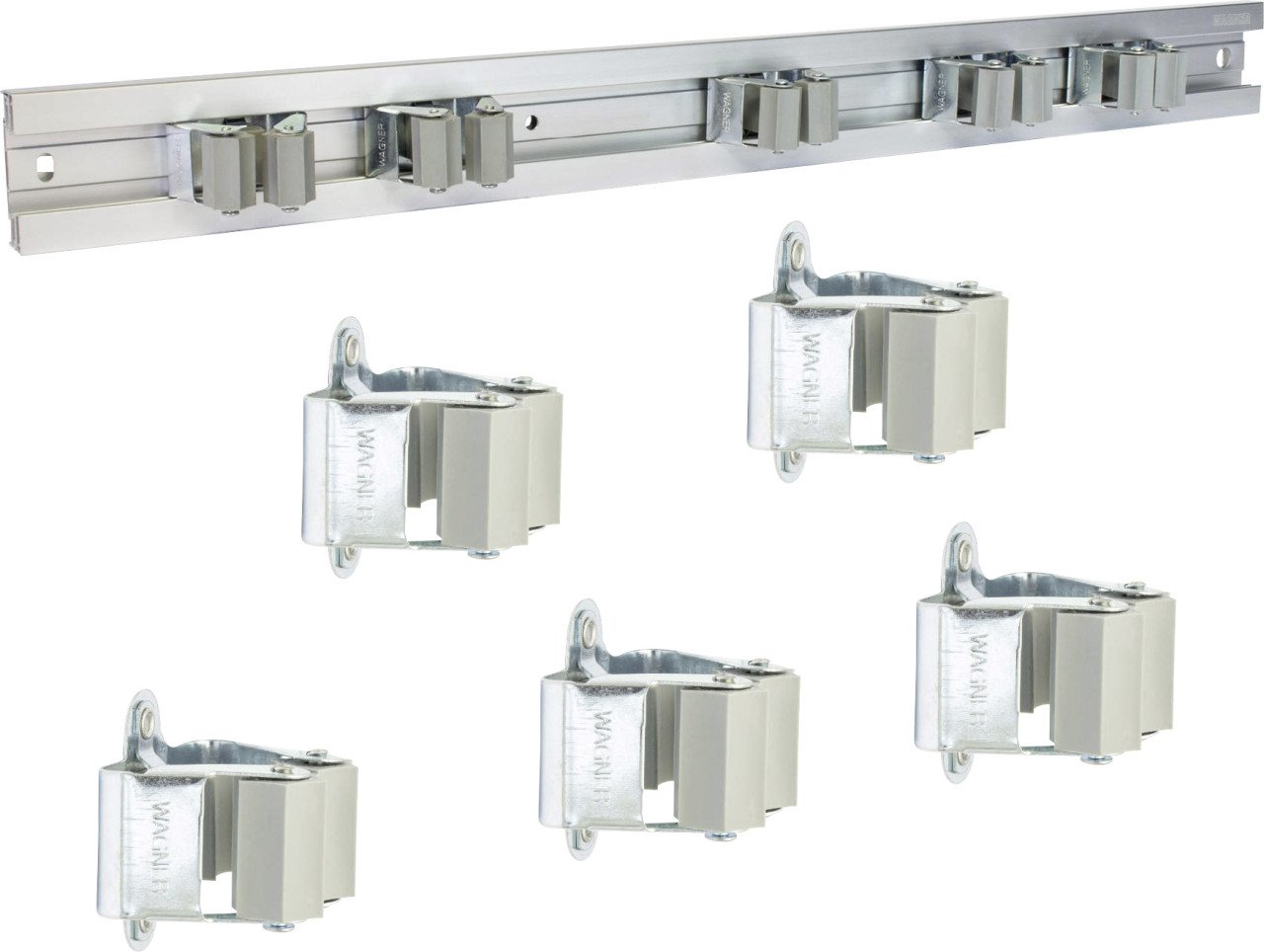Wagner Gerätehalterleiste mit 5 Halter ausziehbar 60-110 cm von Wagner-System