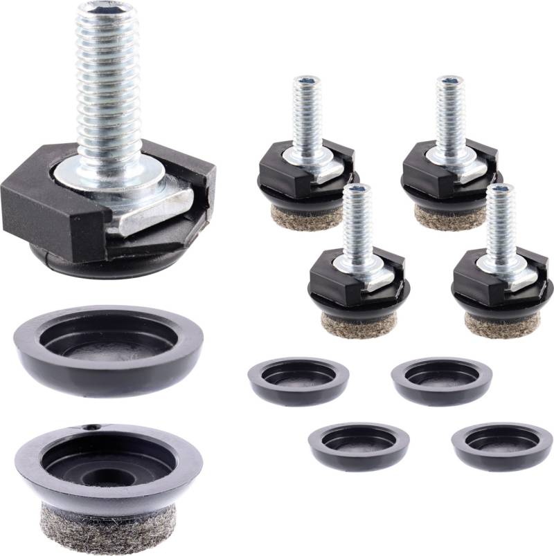 Wagner Möbelfuß Justus Slim Kunststoff Ø 2 x 1,5 cm schwarz 4 Stück von Wagner-System