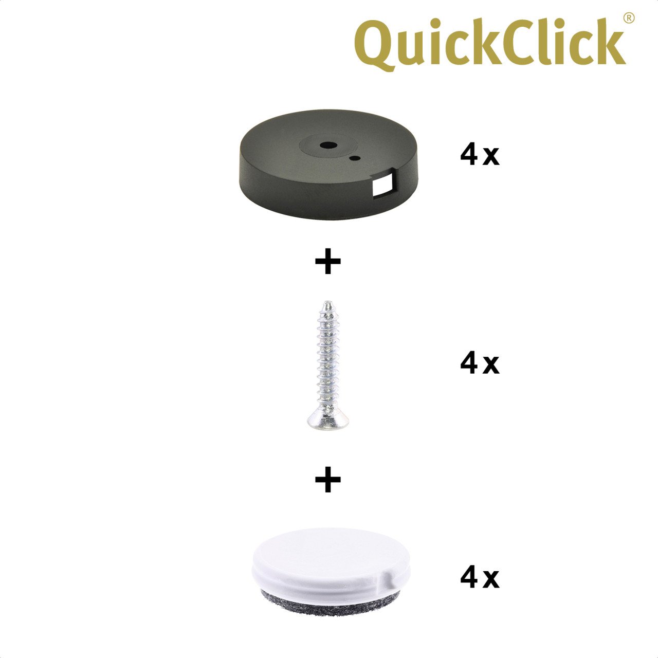Wagner Möbelgleiter zum Anschrauben Ultrasoft 2in1 QuickClick schwarz grau Ø 30 mm - 4 Stück Wagner Möbelgleiter zum Anschrauben Ultrasoft 2in1 QuickClick schwarz grau Ø 30 mm - 4 Stück von Wagner-System