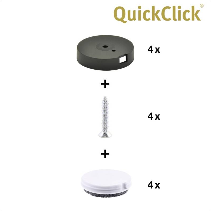 Wagner Möbelgleiter zum Anschrauben Ultrasoft 2in1 schwarz grau Ø 30 mm - 4 Stück Wagner Möbelgleiter zum Anschrauben Ultrasoft 2in1 schwarz grau Ø 30 mm - 4 Stück von Wagner-System