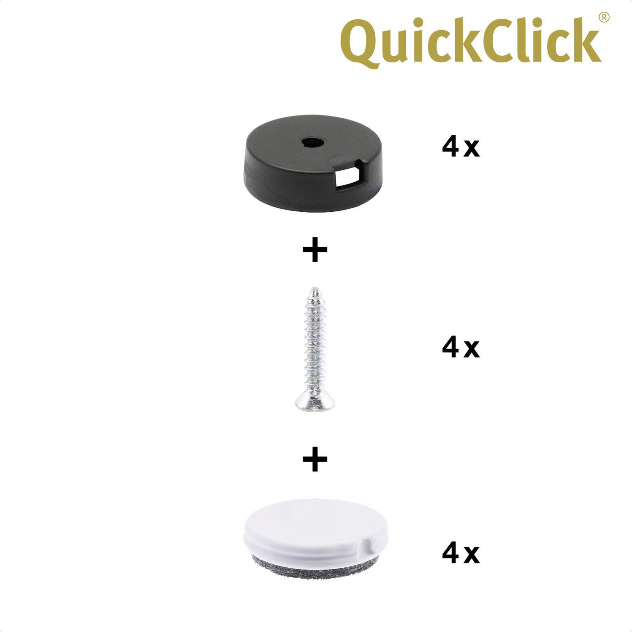 Wagner Möbelgleiter zum Anschrauben Ultrasoft QuickClick grau schwarz Ø 20 mm - 4 Stück Wagner Möbelgleiter zum Anschrauben Ultrasoft QuickClick grau schwarz Ø 20 mm - 4 Stück von Wagner-System