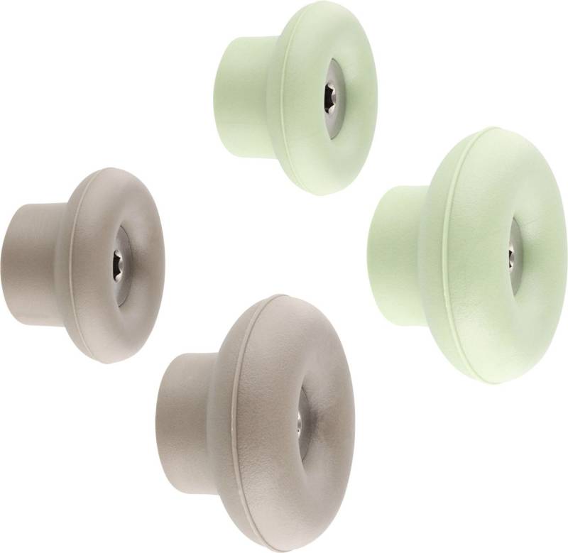 Wagner Wandhaken-Set hooks4home Dot Tragkraft bis 2 kg Kunststoff grün taupe 4 Stück von Wagner-System