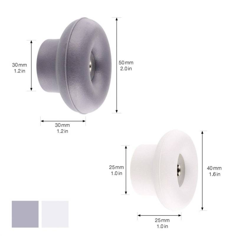 Wagner Wandhaken-Set hooks4home Dot Tragkraft bis 2 kg Kunststoff schiefergrau weiß 4 Stück von Wagner-System