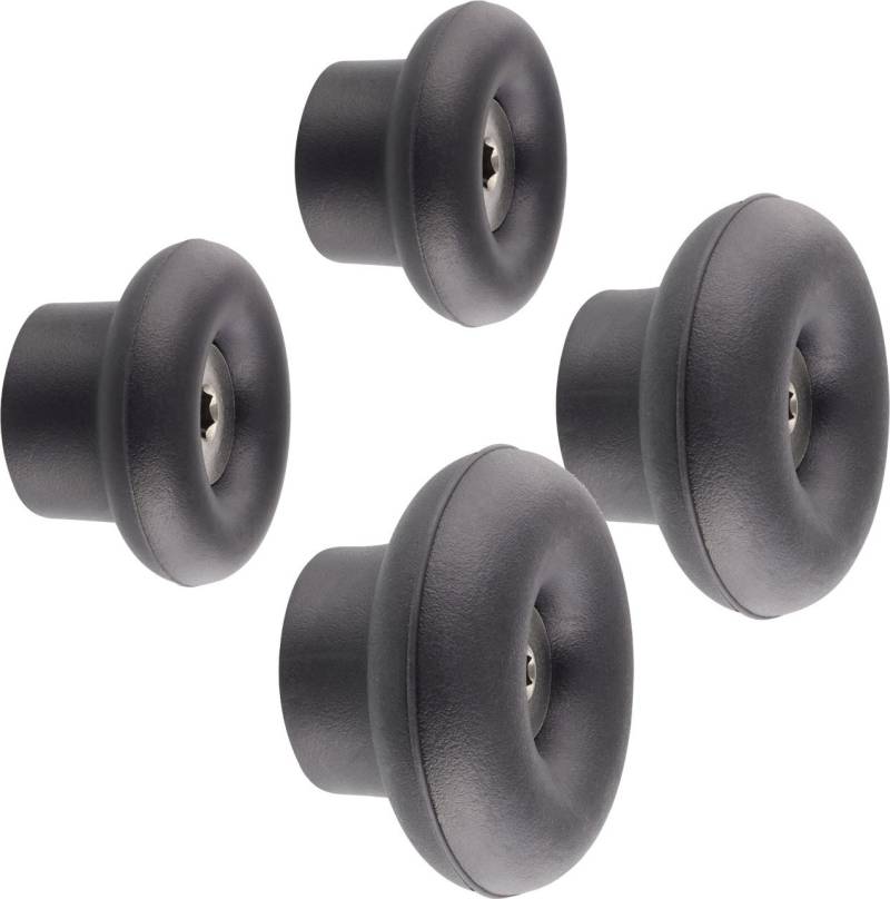 Wagner Wandhaken-Set hooks4home Dot Tragkraft bis 2 kg Kunststoff schwarz 4 Stück von Wagner-System