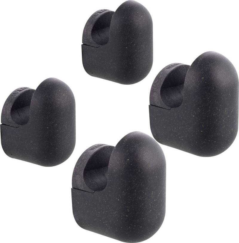 Wagner Wandhaken-Set hooks4home Pill Tragkraft bis 2 kg Bio Kunststoff schwarz 2 Größen 4 Stück von Wagner-System