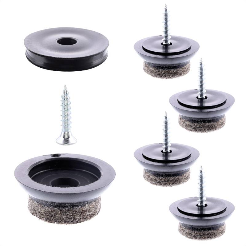 Wagner Filzgleiter 12-teilig QuickClick Ultrasoft Slim Ø 20 mm Schwarz-Grau von Wagner design yourself