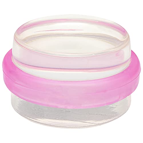 WAGNER Bodentürstopper CLEAR PINK - Durchmesser Ø 38 x 22 mm, hochwertiger Kunststoff, transparent/pink, selbstklebend, rückstandslos entfernbar - 15501711 von WAGNER