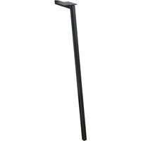 Möbelfuß 71cm Square - Metall Möbelbein mit integrierter Anschraubplatte, Stahl schwarz - Wagner von Wagner