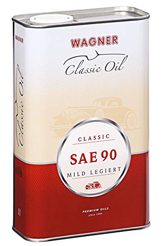 WAGNER Classic Getriebeöl SAE 90 - Mild Legiertes Hochdruck-Getriebeöl für Oldtimer | Geeignet Für Lenk-, Schalt-, Kardan- Und Differentialgetriebe | Verschleißarm Und Oxidationsstabil | 1 Liter WAGNER Classic Getriebeöl SAE 90 - Mild Legiertes Hochdruck-Getriebeöl für Oldtimer | Geeignet Für Lenk-, Schalt-, Kardan- Und Differentialgetriebe | Verschleißarm Und Oxidationsstabil | 1 Liter von Wagner