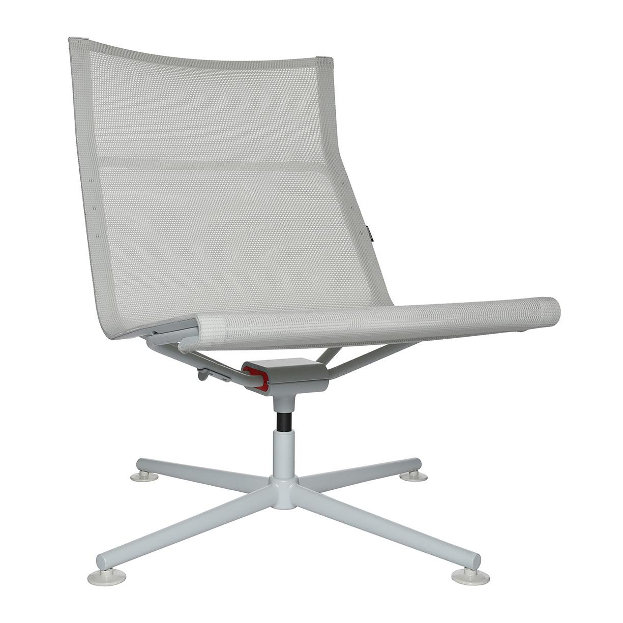 Wagner - D1 Low Lounge - weiß/Dondola® 4D Sitzgelenk/Stoff GX3/Vierfußgestell Aluminium papyrus-weiß RAL9018/Quick-Klick Filzgleiter von Wagner