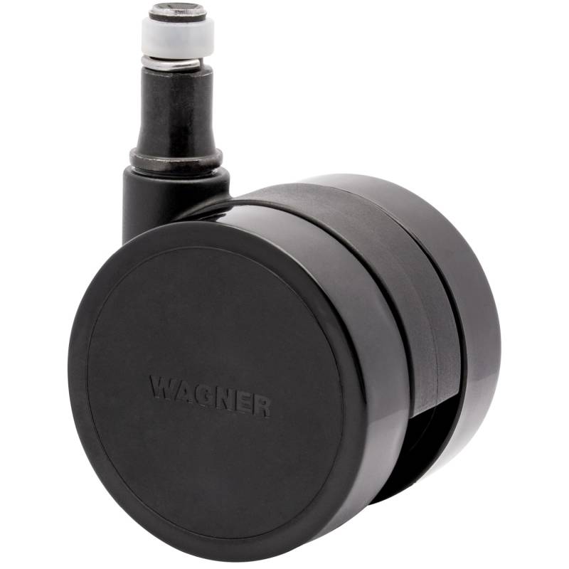 Wagner Drehstuhl-Doppelrolle 5er Set Konkav Ø 5 cm Schwarz von Wagner