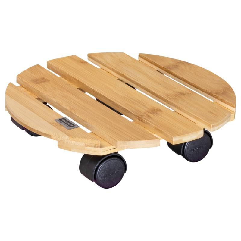 Wagner Pflanzenroller Bambus Tragkraft 100 kg Ø 29 cm Holz Hell von Wagner