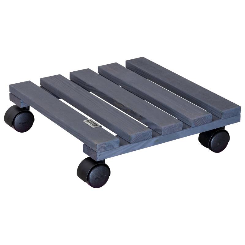 Wagner Pflanzenroller 'Nature GH 0159' Kiefernholz anthrazit 29 x 29 cm von Wagner