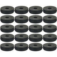 Wagner - QuickClick Möbelgleiter basic zum Anschrauben ø 25mm, Höhe 4mm, schwarz, 20 Stück von Wagner