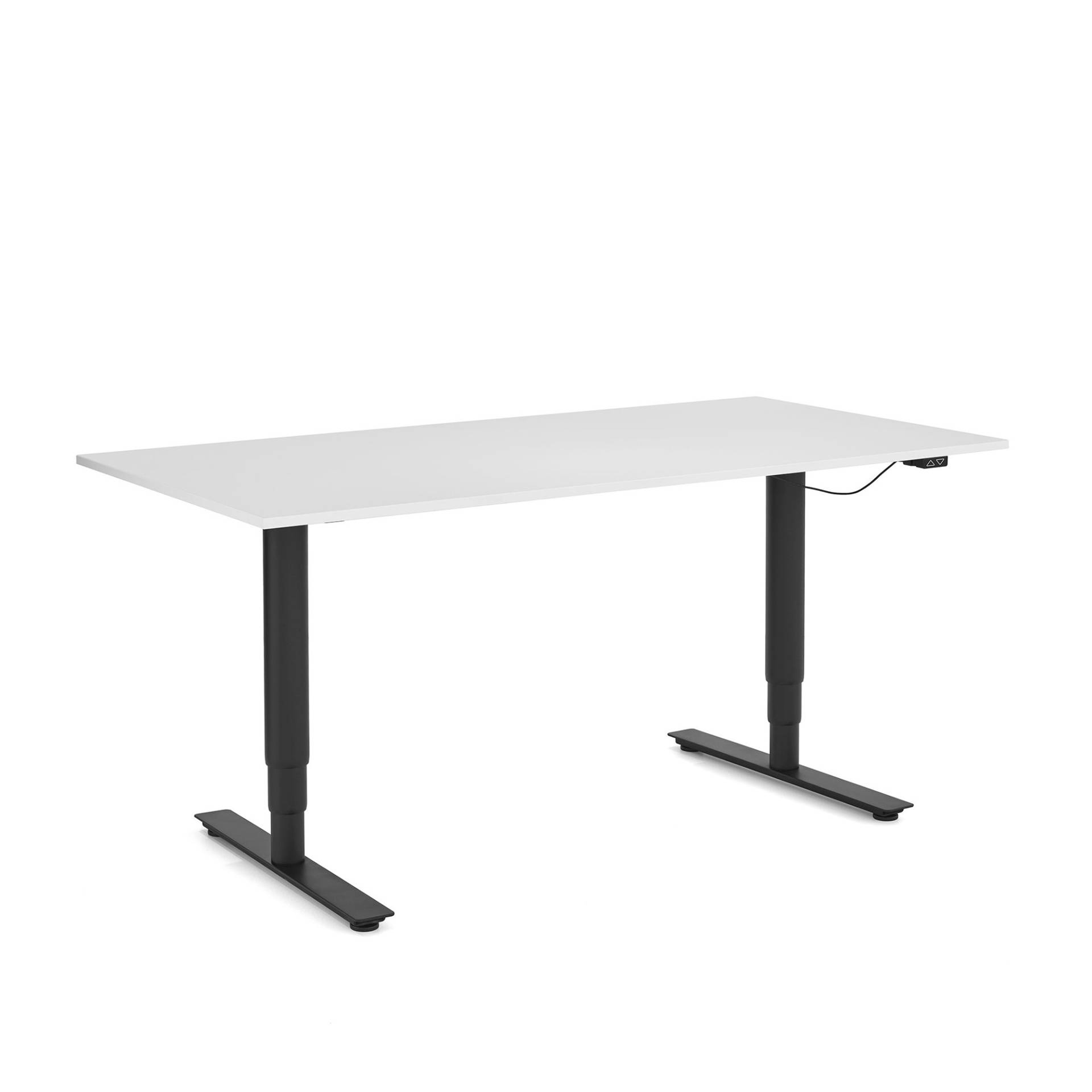 Wagner - W-Life E-Table Schreibtisch H verstellbar 160x80cm - weiß/Tischplatte MFC 2,5cm/Kante ABS/zweimotorig höhenverstellbar 64-125cm/Gestell Stahl von Wagner