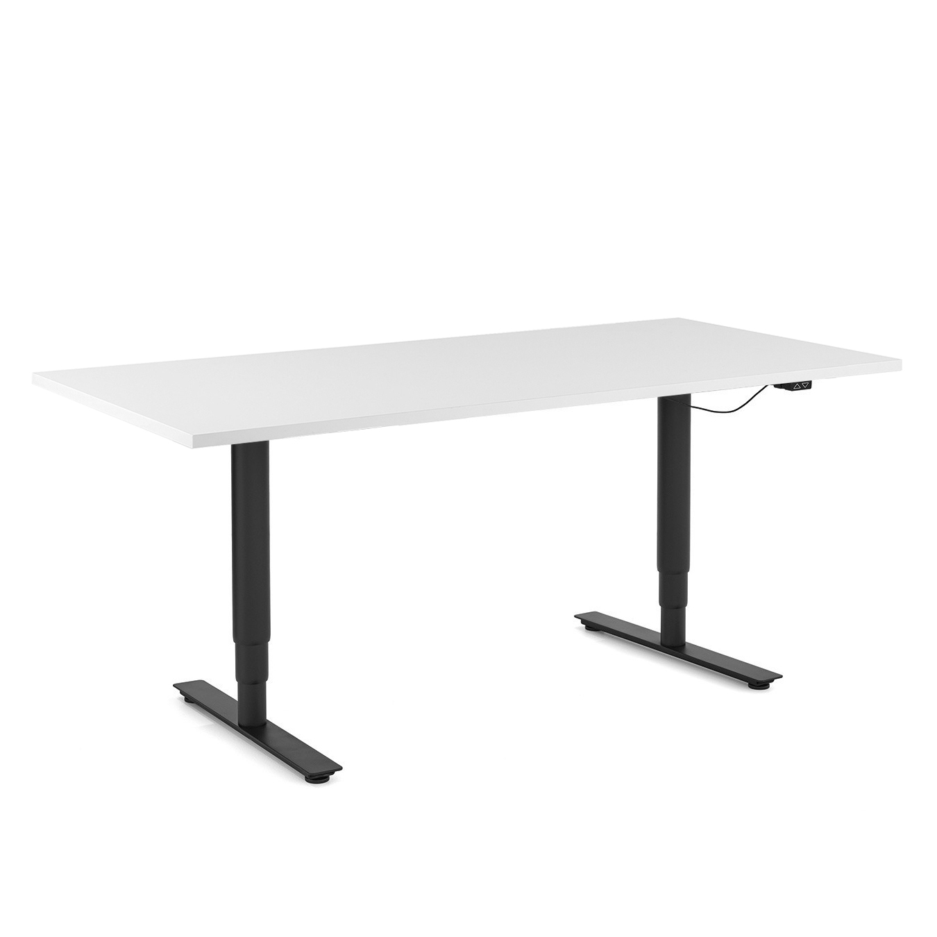 Wagner - W-Life E-Table Schreibtisch H verstellbar 180x80cm - schwarz/Tischplatte MFC 2,5cm/Kante ABS/zweimotorig höhenverstellbar 64-125cm/Gestell St von Wagner