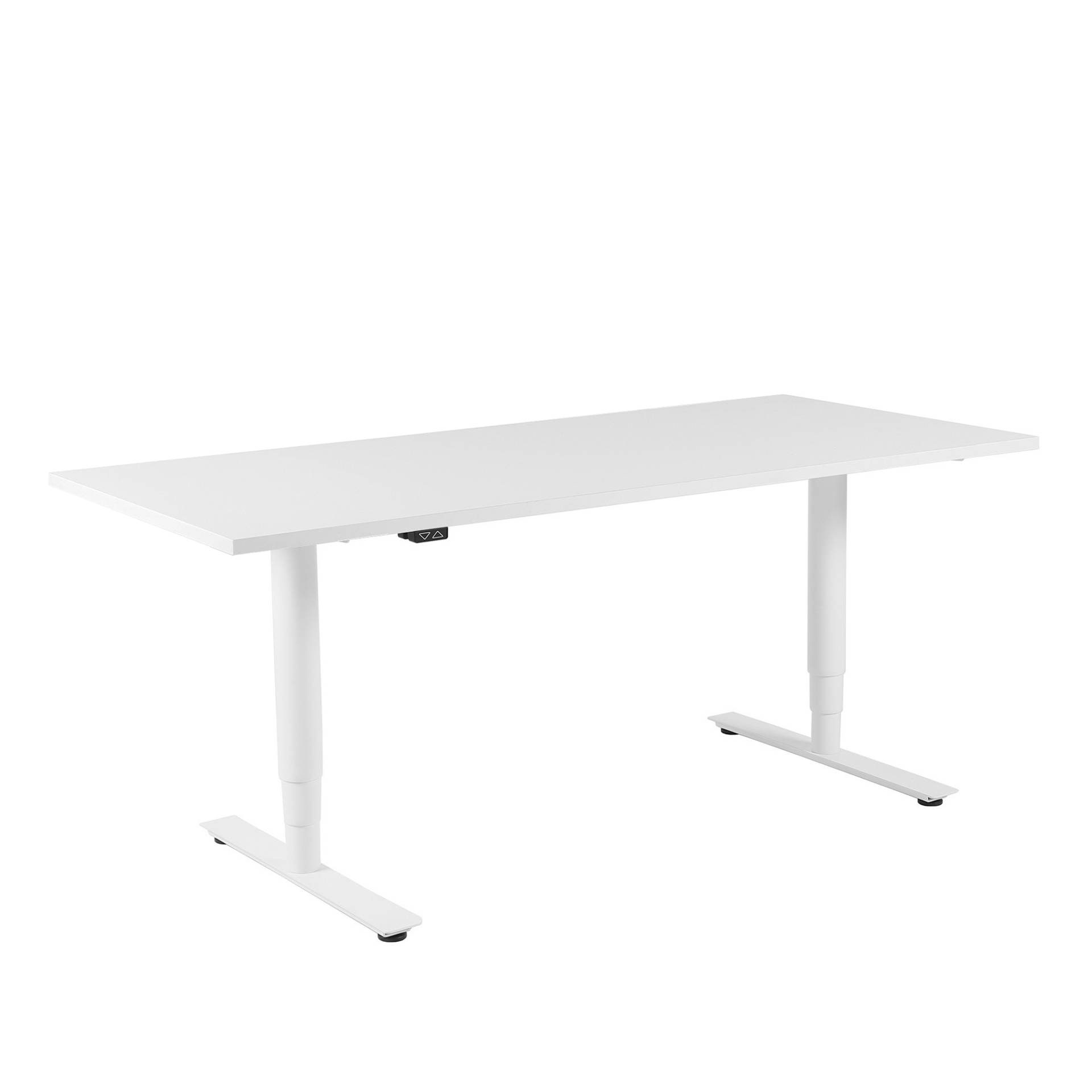 Wagner - W-Life E-Table Schreibtisch H verstellbar 180x80cm - weiß/Tischplatte MFC 2,5cm/Kante ABS/zweimotorig höhenverstellbar 64-125cm/Gestell Stahl von Wagner