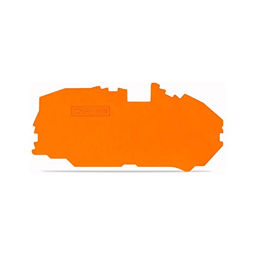 10 Stück Wago Abschluss-Zwischenplatte orange für Verteiler-Einspeiseklemme bis 16 qmm von WAGO