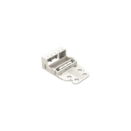Mounting Carrier - For 5-Conductor Terminal Blocks - 221 Series - 4 Mm² - With Snap-In Mounting Foot For Horizontal Mounting - White von WAGO