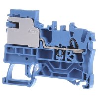 WAGO 1-Leiter-N-Trennklemme 4 mm² TS 35 2002-7114, Federzuganschluss, Thermoplast, blau von WAGO
