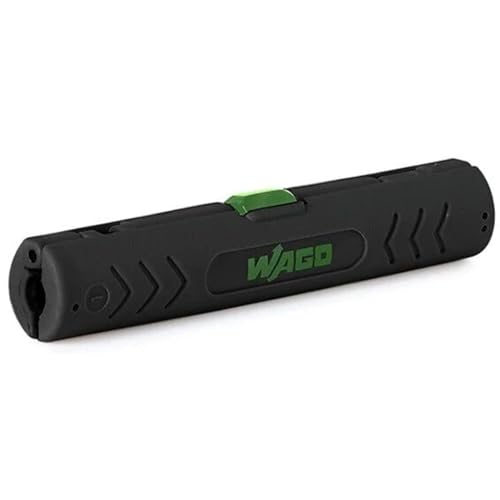 WAGO Datenkabelentmanteler 206-1451 | für Ø 4,5 mm - 10 mm, zum Abmanteln aller gängigen Rundkabel mit spezieller Vier-Klingen-Anordnung, TÜV/GS-geprüfte Klingen von WAGO