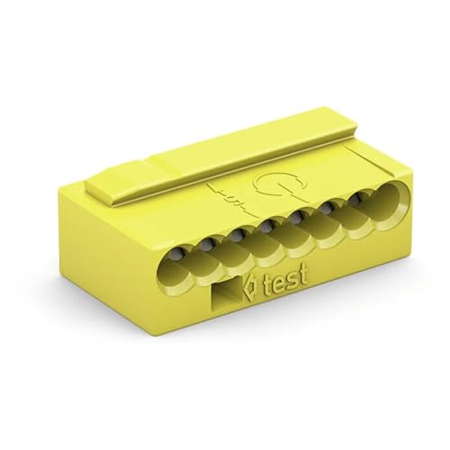 WAGO Verbindungsklemmen 243-508 | 8-polig, bis 0,8 mm, 50 Stück, MICRO Verbindungsdosenklemme für eindrähtige Leiter, bestätigte Anwendungssicherheit, kleinstmögliche Bauform von WAGO