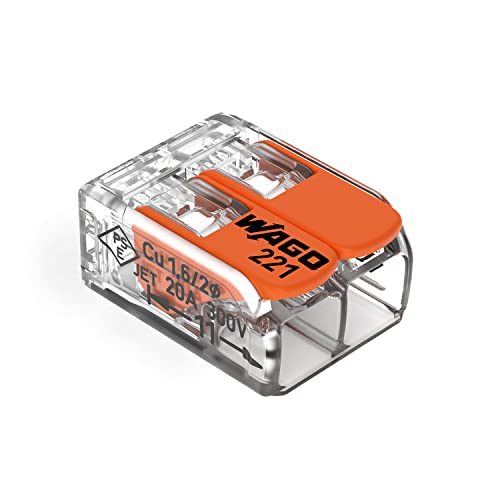 WAGO 221-412 LEVER-NUTS® – 2-Leiter-Kompakt-Spleißverbinder (Blister mit 10 Stück) von WAGO