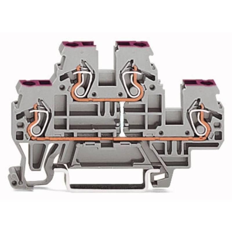 Wago 870 509 Doppelstock Durchgangsklemme 5 Mm Zugfeder Belegung: N Grau Klemme B-Ware von Wago