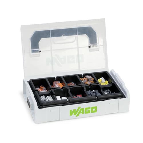 WAGO Verbindungsklemmen-Set 887-950 | 166-teilig, mit verschiedenen Verbindungsklemmen für alle Leiterarten, in praktischer L-BOXX Mini von WAGO