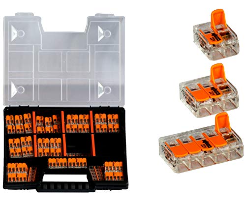 WAGO Sortiment Set NR 1 Variobox Wagoklemmen Box Hebelklemmen 221-412 | 221-413 |221-415 | 100 Stück incl. Sortimentbox WAGO Sortiment Set NR 1 Variobox Wagoklemmen Box Hebelklemmen 221-412 | 221-413 |221-415 | 100 Stück incl. Sortimentbox von Mosole