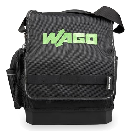 WAGO Werkzeugtasche 206-3000 | kompatibel mit L-Boxx Micro und Mini, für Werkzeug und Zubehör, 33cm x 35cm x 22cm, maximale Mobilität und Flexibilität, Kapazität 12 Kilo, Tragegurt, leer, schwarz von Wago