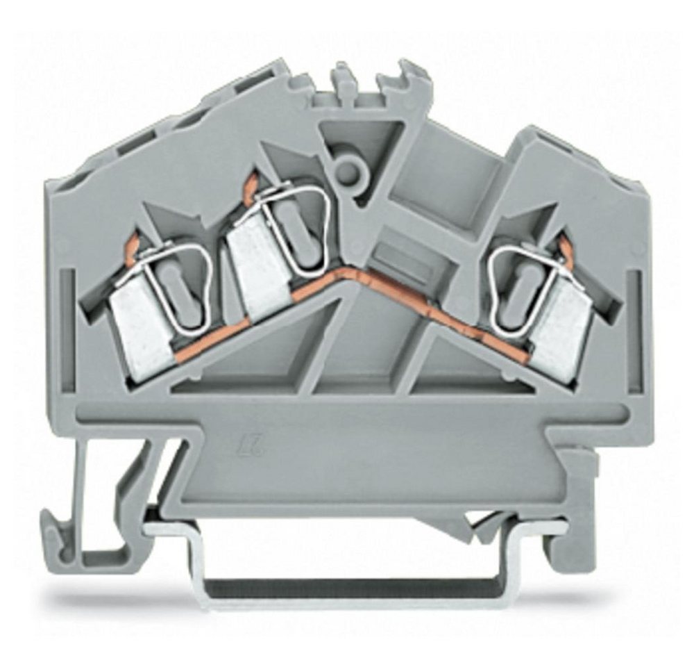 WAGO Zusatzklemmen WAGO 280-641 Durchgangsklemme 5 mm Zugfeder Belegung: L Grau 100 St., (280-641) von Wago