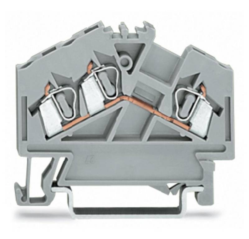 WAGO Zusatzklemmen WAGO 280-641 Durchgangsklemme 5 mm Zugfeder Belegung: L Grau 100 St., (280-641) von Wago