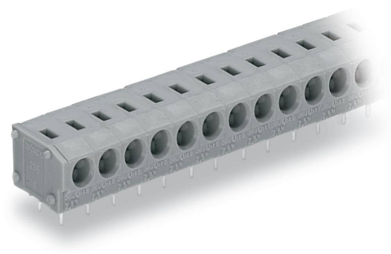 Wago 235 402 Federkraftklemmblock 1.50 Mm² Polzahl 2 Grau Printklemmen Klemme B-Ware von Wago